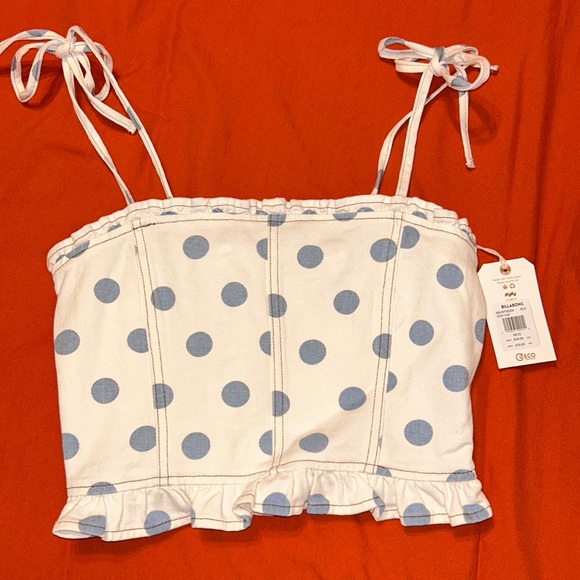 Podka Dot Billabong/Wrangler Tie Top - Picture 1 of 3